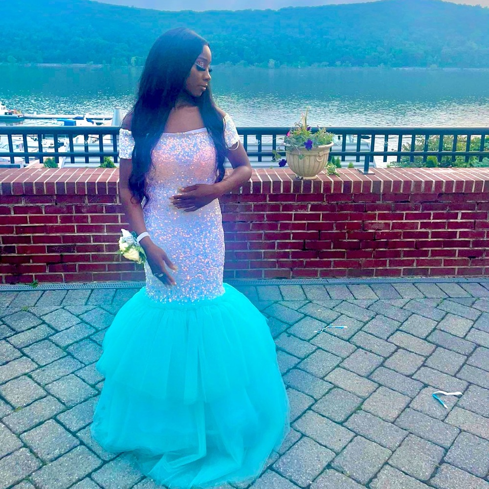 Iridescent prom dress